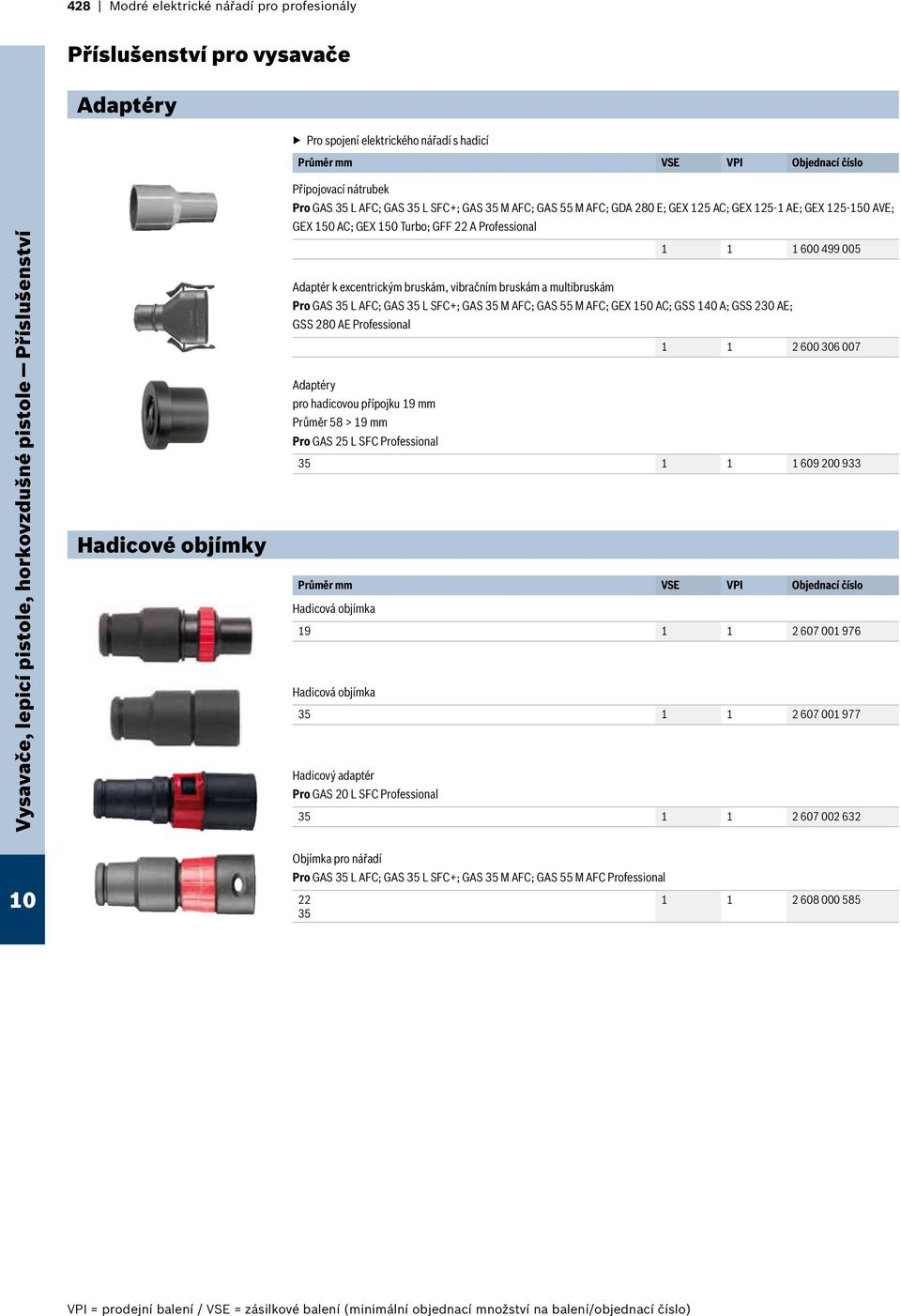 22 A 1 1 1 600 499 005 Adaptér k excentrickým bruskám, vibračním bruskám a multibruskám Pro GAS 35 L AFC; GAS 35 L SFC+; GAS 35 M AFC; GAS 55 M AFC; GEX 150 AC; GSS 140 A; GSS 230 AE; GSS 280 AE 1 1