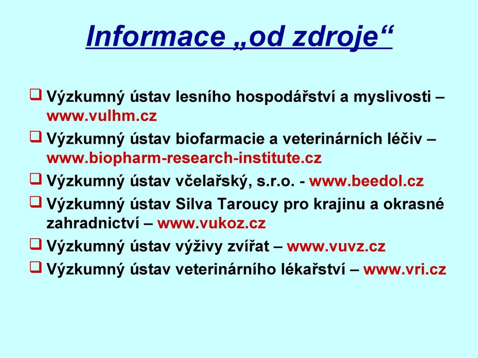 cz Výzkumný ústav včelařský, s.r.o. - www.beedol.