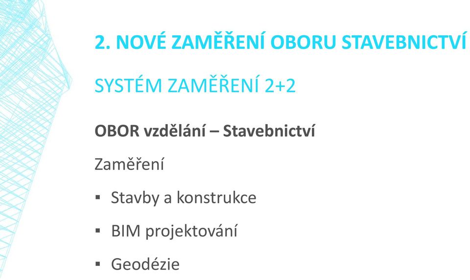 OBOR vzdělání Stavebnictví