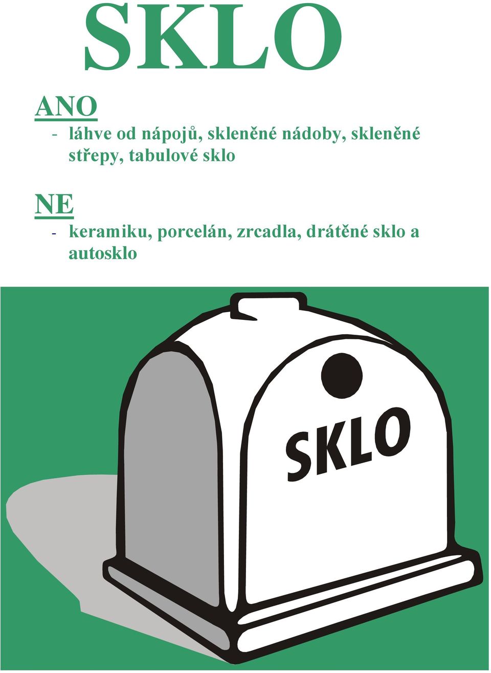 tabulové sklo NE - keramiku,