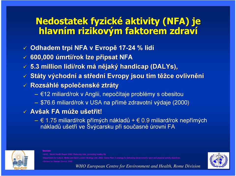 problémy s obesitou $76.6 miliard/rok v USA na přímé zdravotní výdaje (2000) Avšak FA můžm ůže e ušetu etřit! 1.75 miliard/rok přímých nákladů + 0.