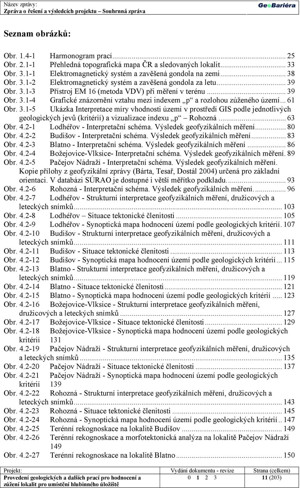 .. 63 Obr. 4.2-1 Lodhéřov - Interpretační schéma. Výsledek geofyzikálních měření... 80 Obr. 4.2-2 Budišov - Interpretační schéma. Výsledek geofyzikálních měření... 83 Obr. 4.2-3 Blatno - Interpretační schéma.