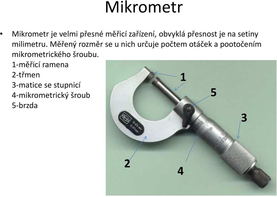 Měřený rozměr se u nich určuje počtem otáček a pootočením