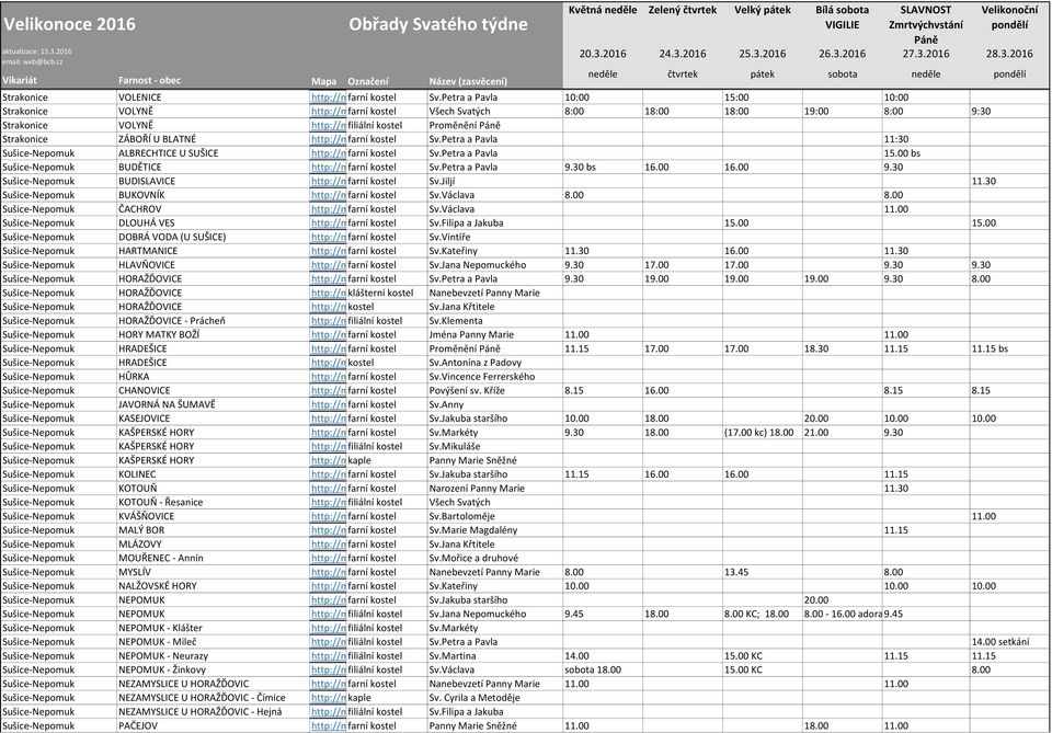 1671889 farní Všech Svatých 8:00 18:00 18:00 19:00 8:00 9:30 Strakonice VOLYNĚ http://mapy.cz/zakladni?x=13.8799972&y=49.1617369&z=17&source=coor&id=13.8799972%2c49.