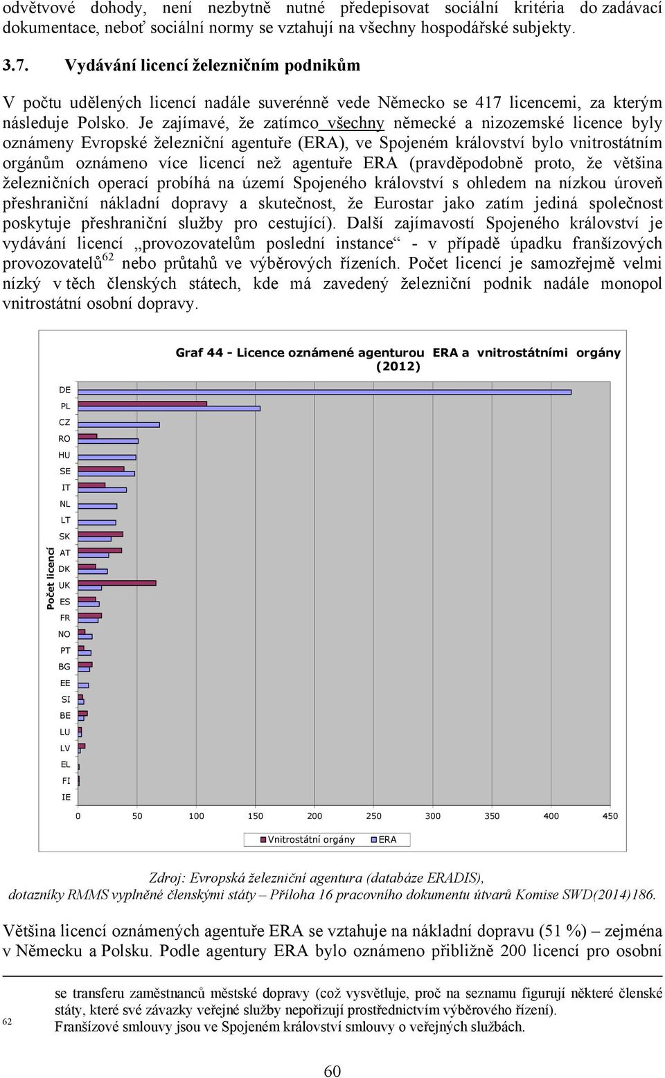 Je zajímavé, že zatímco všechny německé a nizozemské licence byly oznámeny Evropské železniční agentuře (ERA), ve Spojeném království bylo vnitrostátním orgánům oznámeno více licencí než agentuře ERA