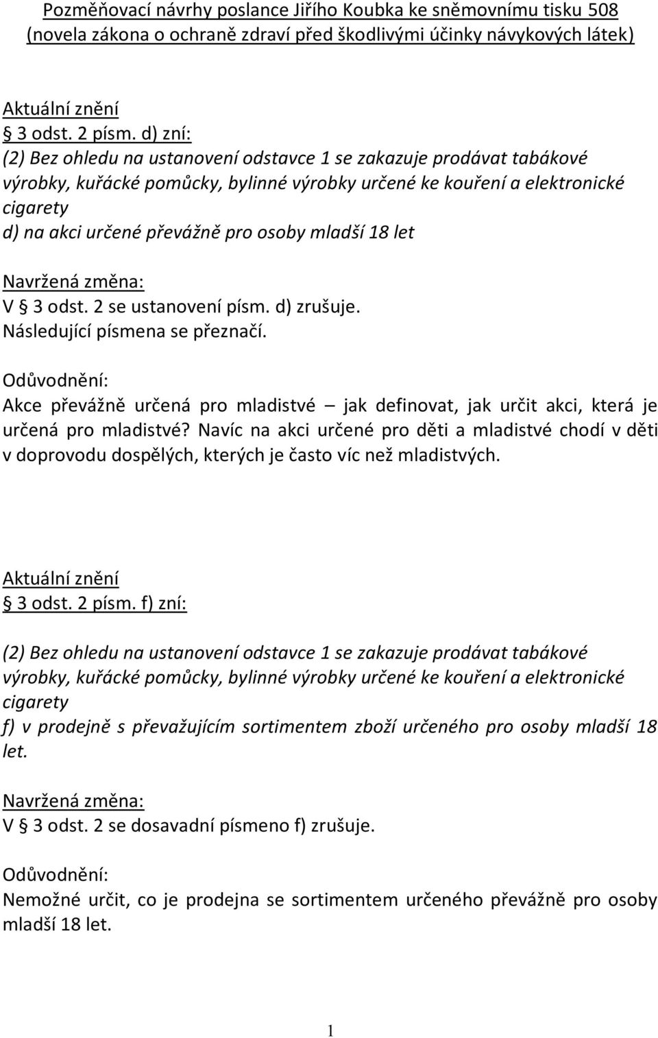 mladší 18 let V 3 odst. 2 se ustanovení písm. d) zrušuje. Akce převážně určená pro mladistvé jak definovat, jak určit akci, která je určená pro mladistvé?