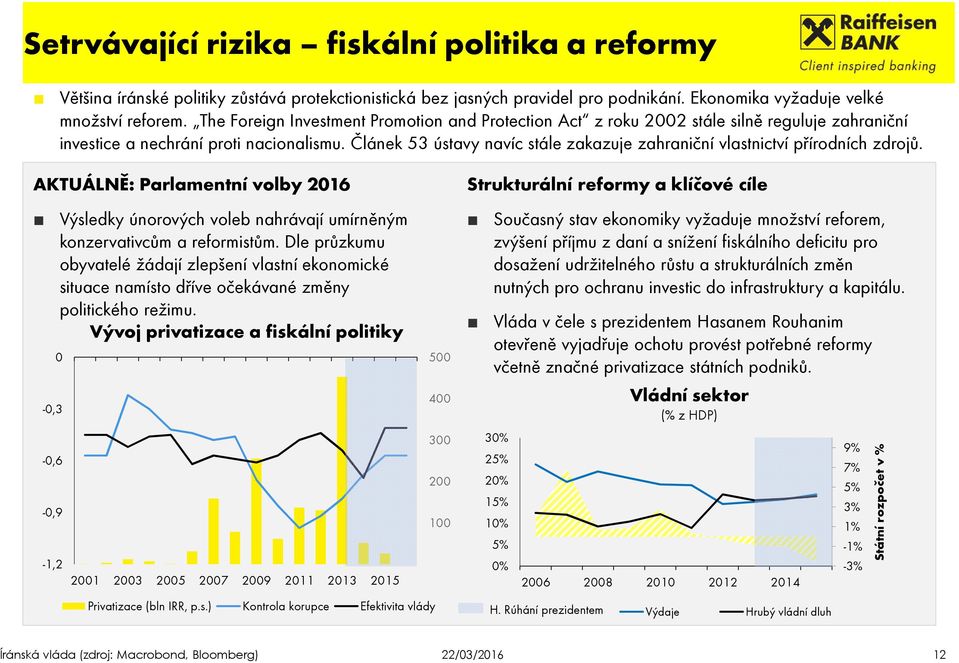 Článek 53 ústavy navíc stále zakazuje zahraniční vlastnictví přírodních zdrojů. AKTUÁLNĚ: Parlamentní volby 216 Výsledky únorových voleb nahrávají umírněným konzervativcům a reformistům.