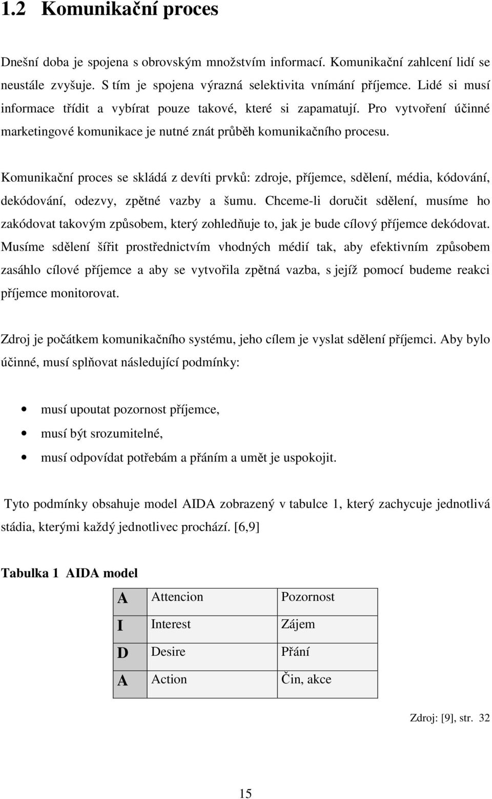 Komunikační proces se skládá z devíti prvků: zdroje, příjemce, sdělení, média, kódování, dekódování, odezvy, zpětné vazby a šumu.