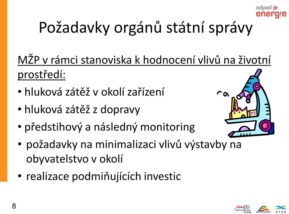 zátěž z dopravy předstihový a následný monitoring požadavky na