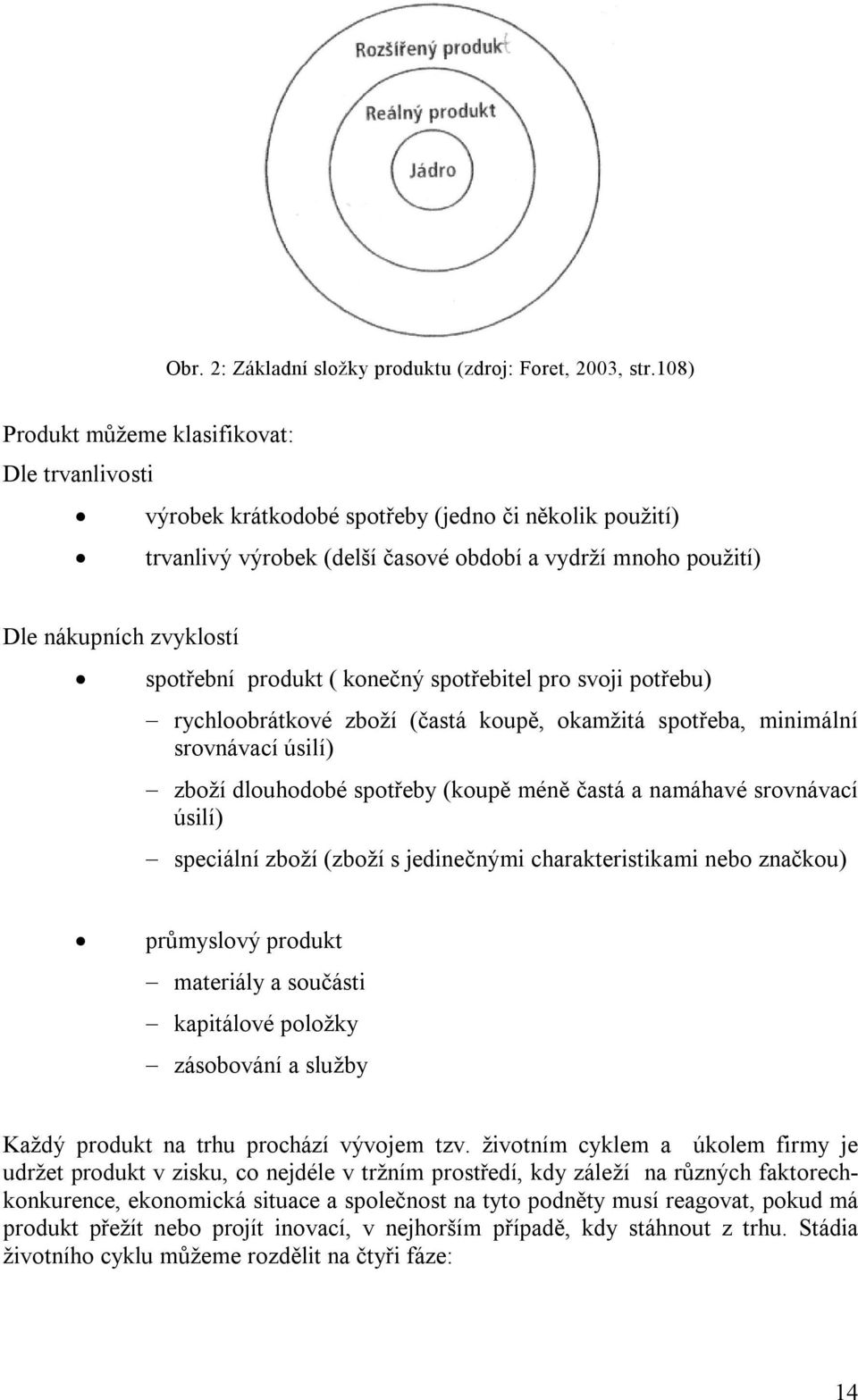 spotřební produkt ( konečný spotřebitel pro svoji potřebu) rychloobrátkové zboží (častá koupě, okamžitá spotřeba, minimální srovnávací úsilí) zboží dlouhodobé spotřeby (koupě méně častá a namáhavé