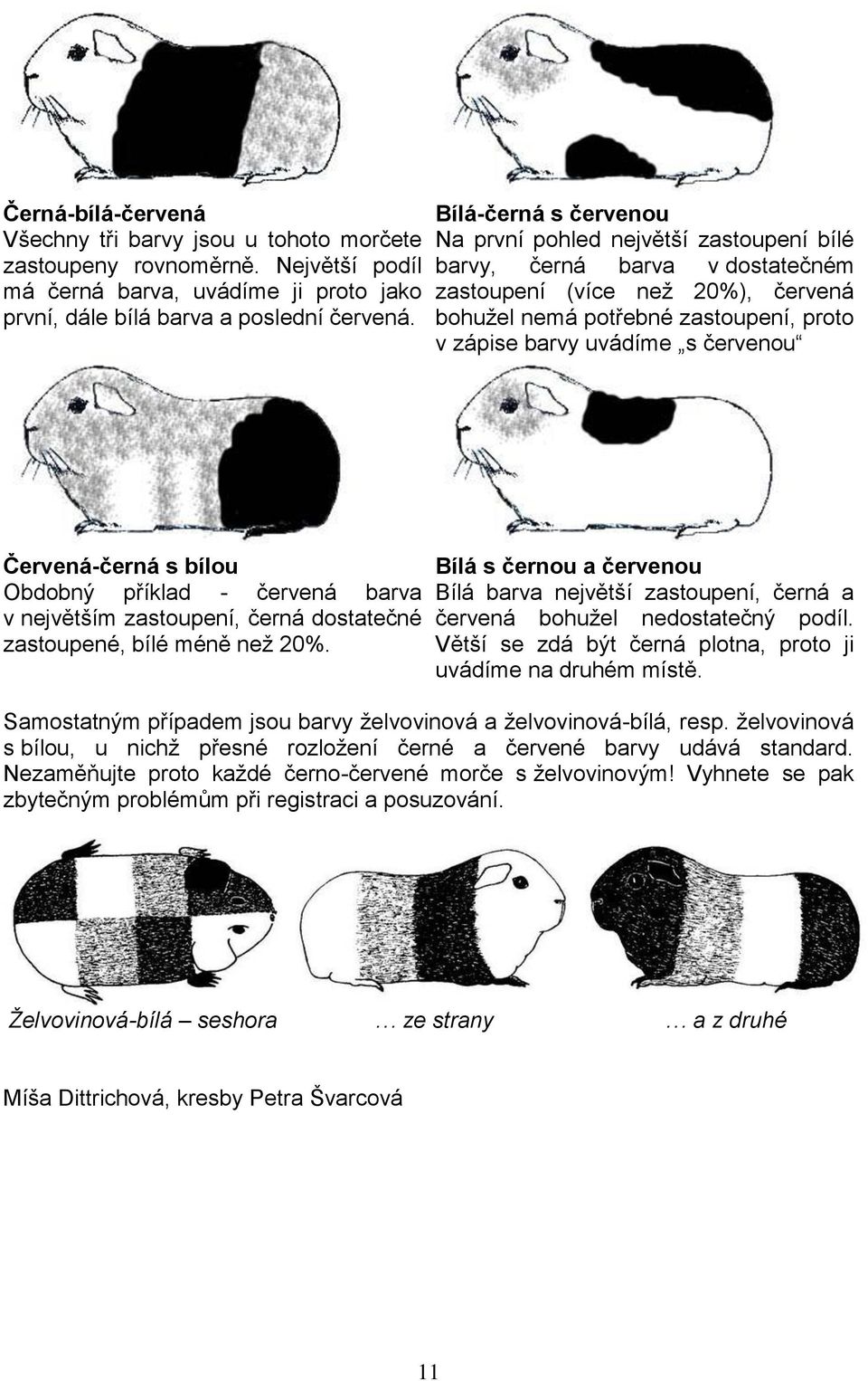 bohuţel nemá potřebné zastoupení, proto v zápise barvy uvádíme s červenou Červená-černá s bílou Bílá s černou a červenou Obdobný příklad - červená barva Bílá barva největší zastoupení, černá a v