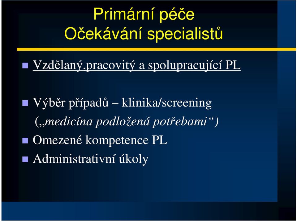 pípad klinika/screening ( medicína