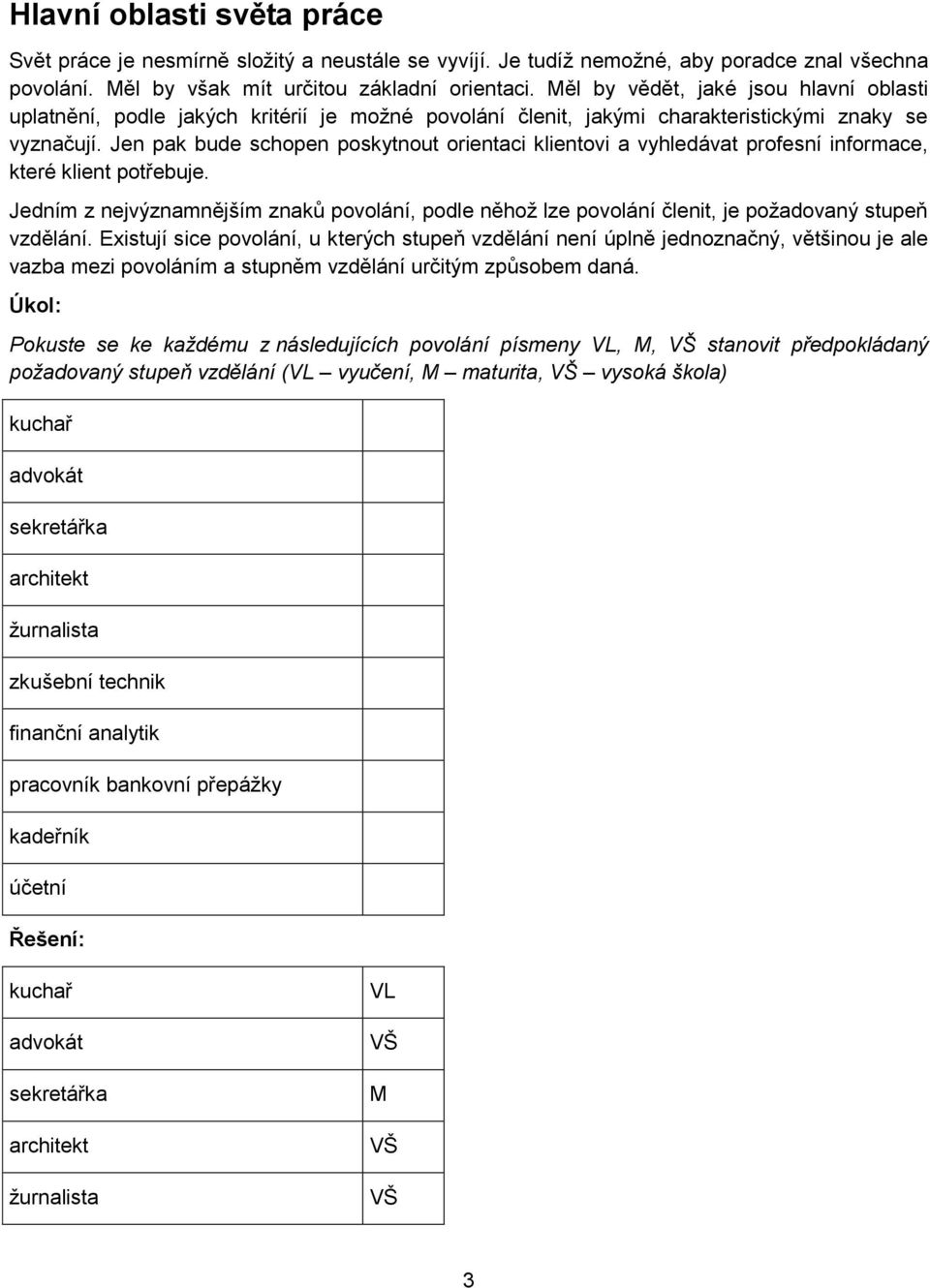 Jen pak bude schopen poskytnout orientaci klientovi a vyhledávat profesní informace, které klient potřebuje.