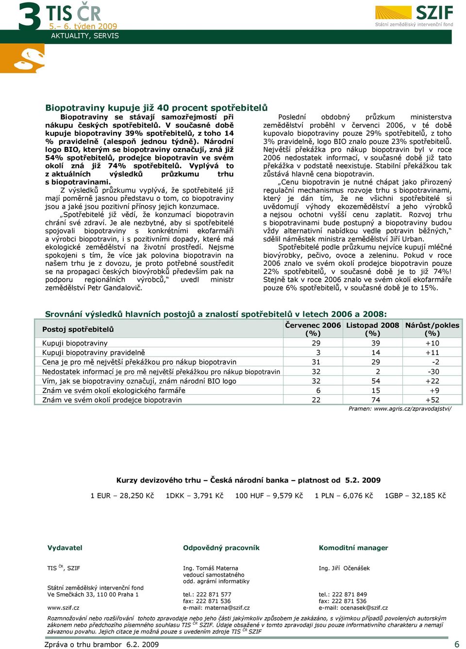 Národní logo BIO, kterým se biopotraviny označují, zná již 54% spotřebitelů, prodejce biopotravin ve svém okolí zná již 74% spotřebitelů.