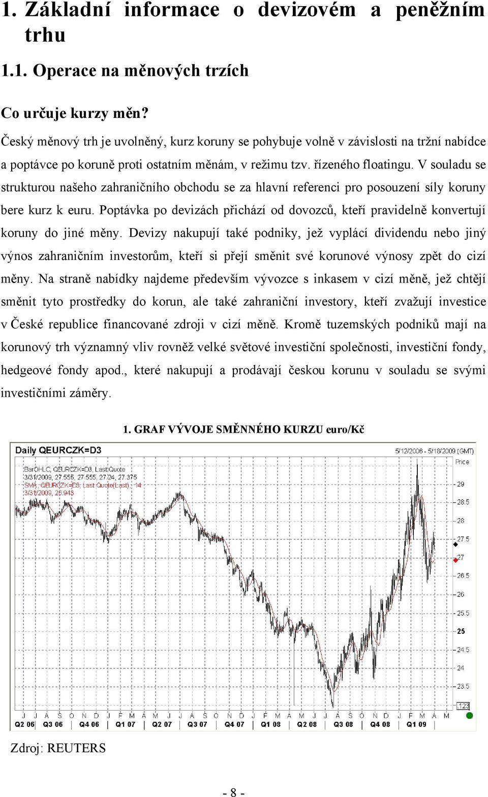 V souladu se strukturou našeho zahraničního obchodu se za hlavní referenci pro posouzení síly koruny bere kurz k euru.