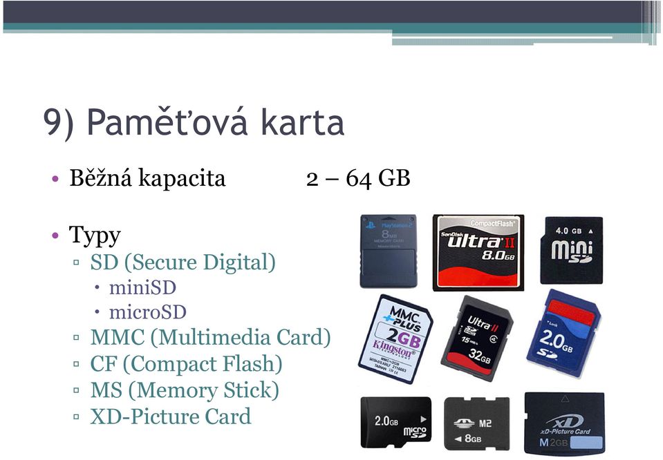 microsd MMC (Multimedia Card) CF