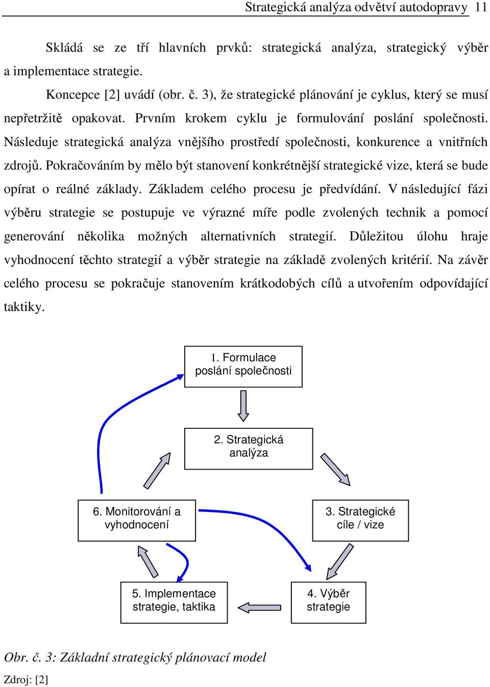 Následuje strategická analýza vnějšího prostředí společnosti, konkurence a vnitřních zdrojů. Pokračováním by mělo být stanovení konkrétnější strategické vize, která se bude opírat o reálné základy.