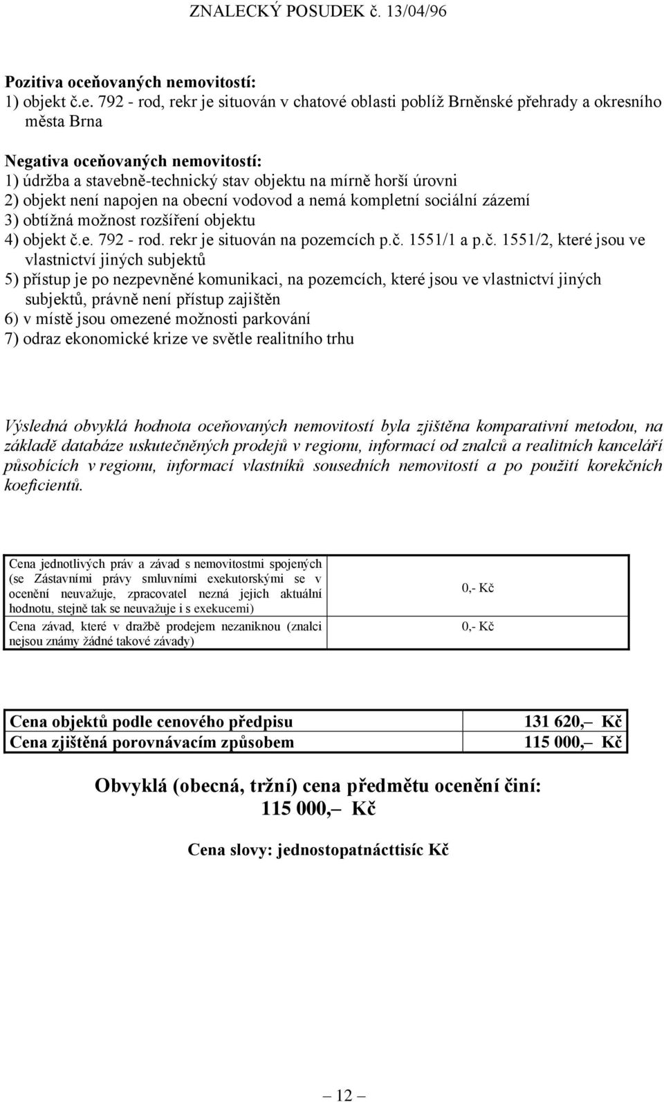 ovitostí: 1) objek