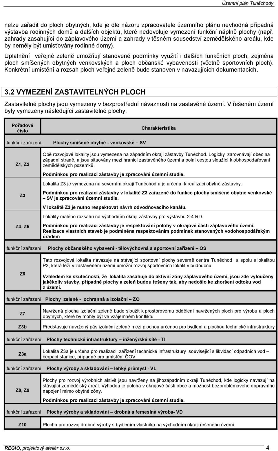 Uplatnění veřejné zeleně umožňují stanovené podmínky využití i dalších funkčních ploch, zejména ploch smíšených obytných venkovských a ploch občanské vybavenosti (včetně sportovních ploch).