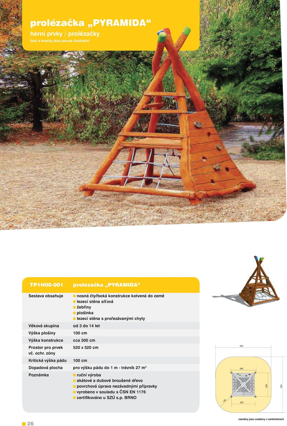 žebřiny plošinka lezecí stěna s prořezávanými chyty od 3 do 14 let 100 cm cca 300 cm 520 x 520 cm