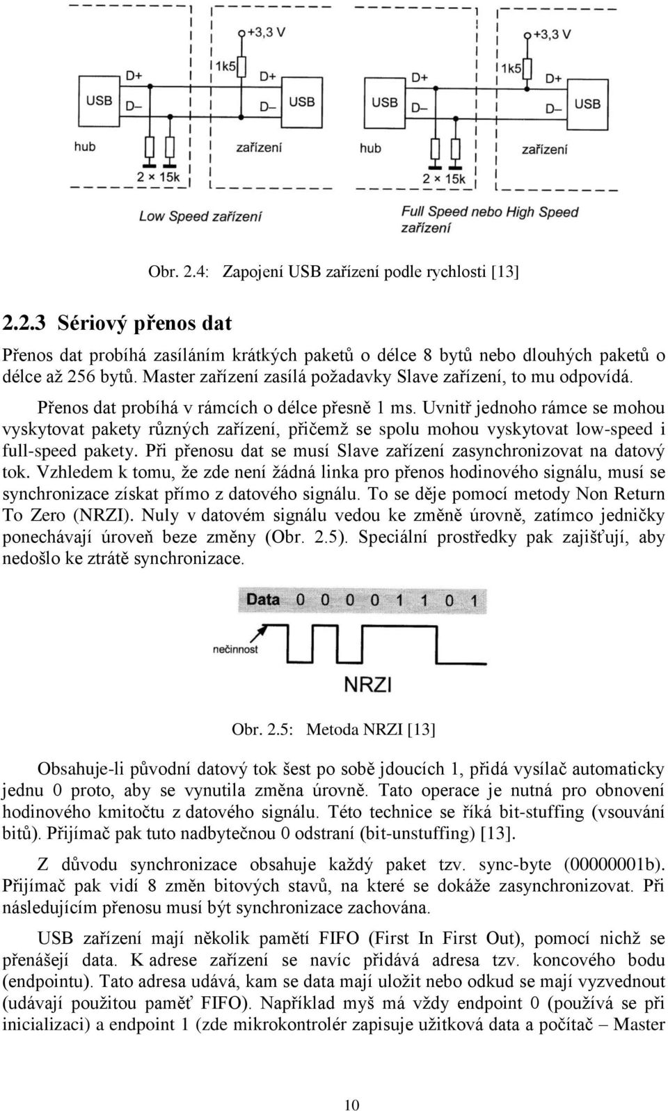 Uvnitř jednoho rámce se mohou vyskytovat pakety různých zařízení, přičemž se spolu mohou vyskytovat low-speed i full-speed pakety.