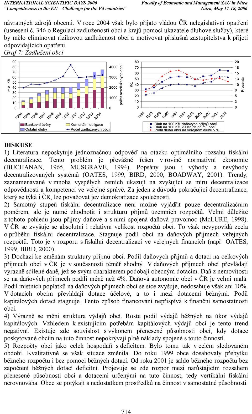 346 o Regulaci zadluženosti obcí a krajů pomocí ukazatele dluhové služby), které by mělo eliminovat rizikovou zadluženost obcí a motivovat příslušná zastupitelstva k přijetí odpovídajících opatření.