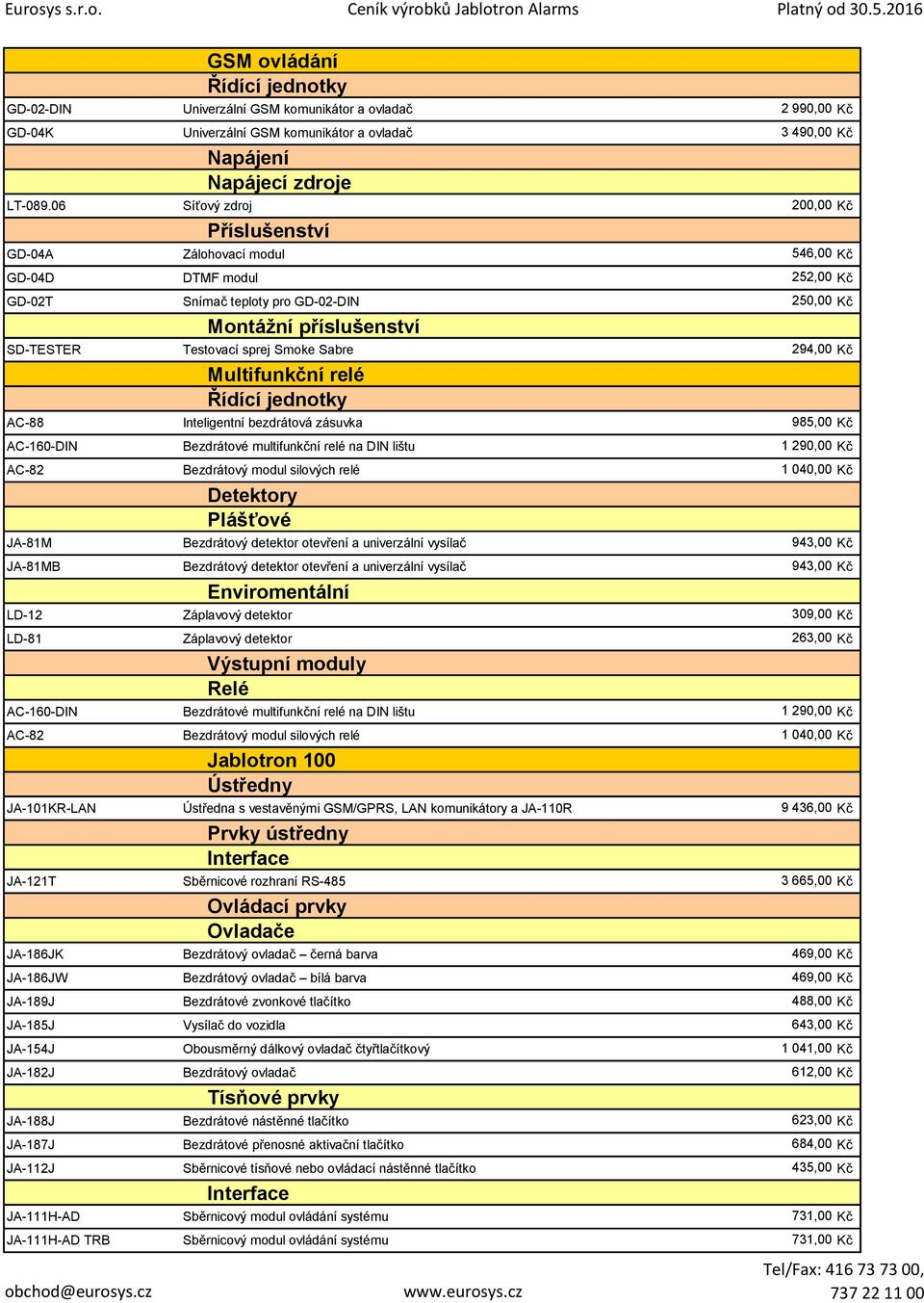 294,00 Kč Multifunkční relé Řídící jednotky AC-88 Inteligentní bezdrátová zásuvka 985,00 Kč AC-160-DIN Bezdrátové multifunkční relé na DIN lištu 1 290,00 Kč AC-82 Bezdrátový modul silových relé 1