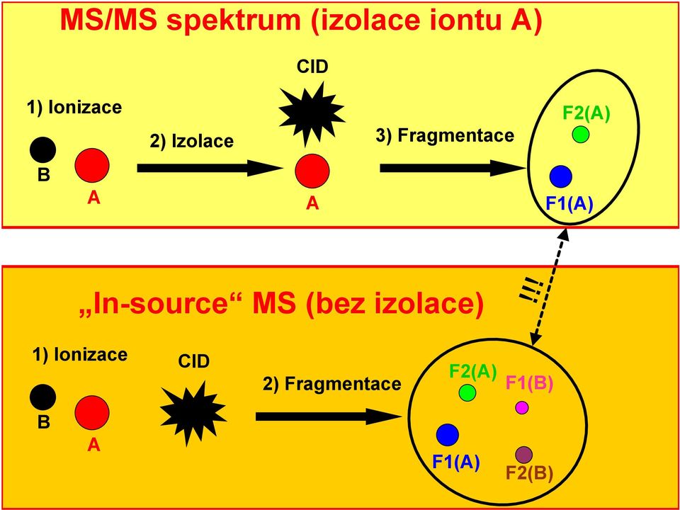A F1(A) In-source MS (bez izolace)!