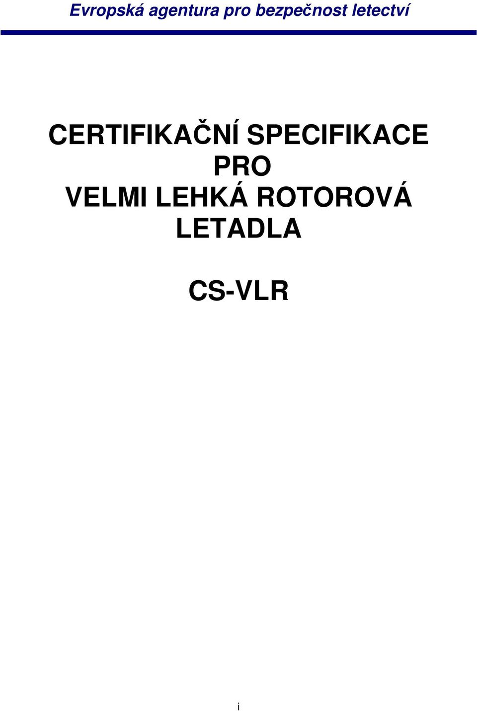 CERTIFIKAČNÍ SPECIFIKACE