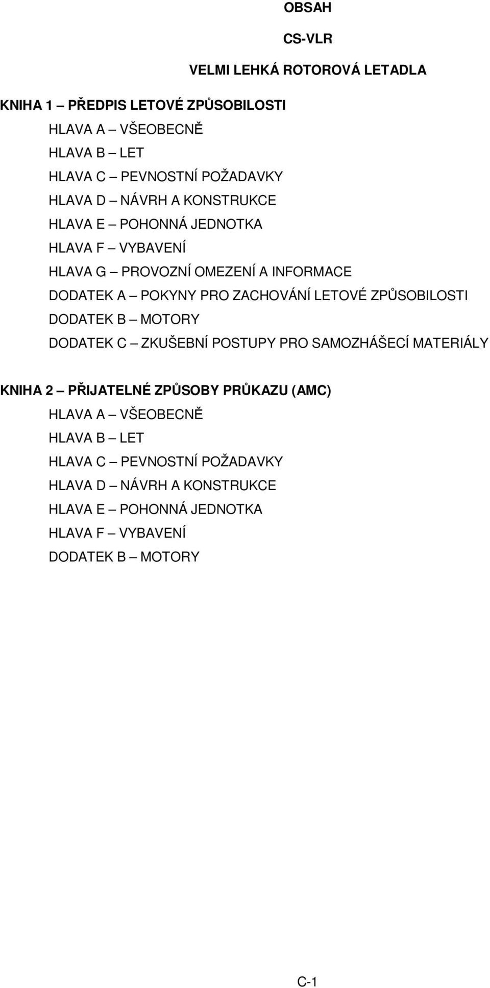 LETOVÉ ZPŮSOBILOSTI DODATEK B MOTORY DODATEK C ZKUŠEBNÍ POSTUPY PRO SAMOZHÁŠECÍ MATERIÁLY KNIHA 2 PŘIJATELNÉ ZPŮSOBY PRŮKAZU (AMC) HLAVA