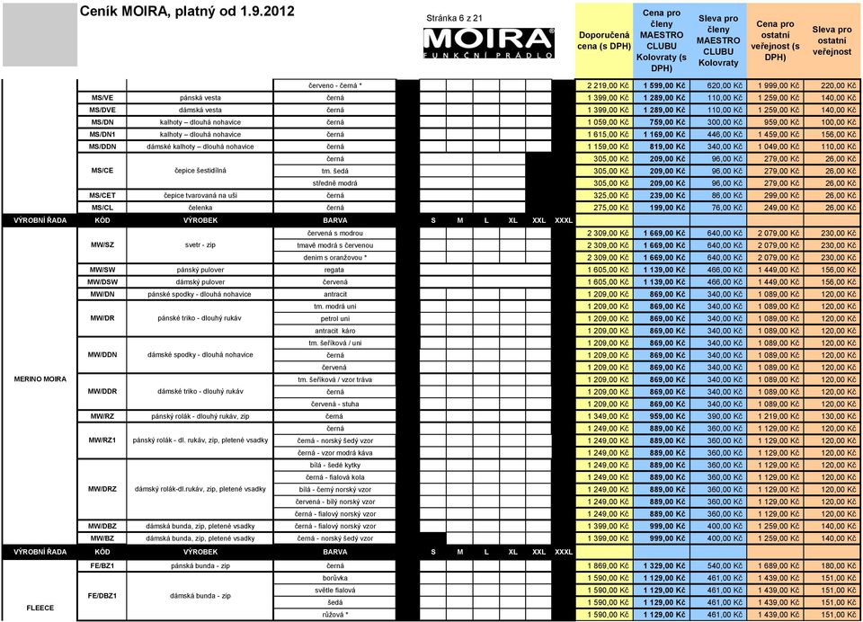 dámská vesta černá 1 399,00 Kč 1 289,00 Kč 110,00 Kč 1 259,00 Kč 140,00 Kč MS/DN kalhoty dlouhá nohavice černá 1 059,00 Kč 759,00 Kč 300,00 Kč 959,00 Kč 100,00 Kč MS/DN1 kalhoty dlouhá nohavice černá