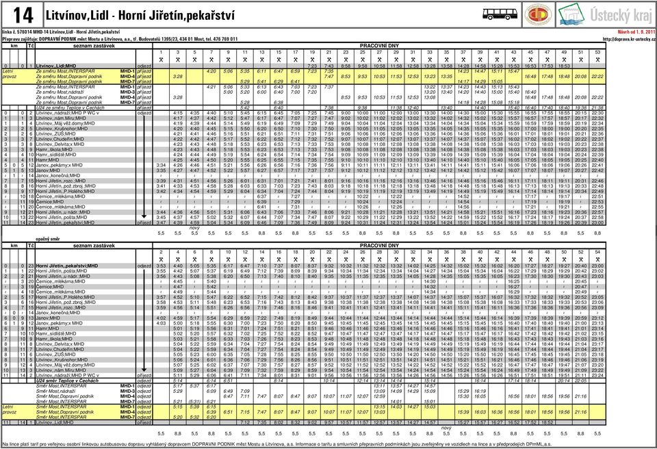cz km Tč seznam zastávek PRACOVNÍ DNY 1 3 5 7 9 11 13 15 17 19 21 23 25 27 29 31 33 35 37 39 41 43 45 47 49 51 53 W W W W W W W W W W W W W W W W W W W W W W W W W W W 0 0 1 Litvínov,,Lidl;MHD odjezd