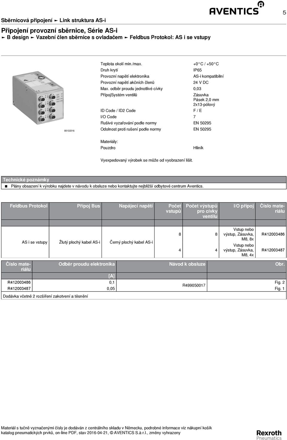 odběr proudu jednotlivé cívky 0,03 PřípojSystém ventilů Zásuvka Pásek 2,0 mm 2x13 - pólový ID Code / ID2 Code F / E I/O Code 7 Rušivé vyzařování podle normy EN 50295 Odolnost proti rušení podle normy