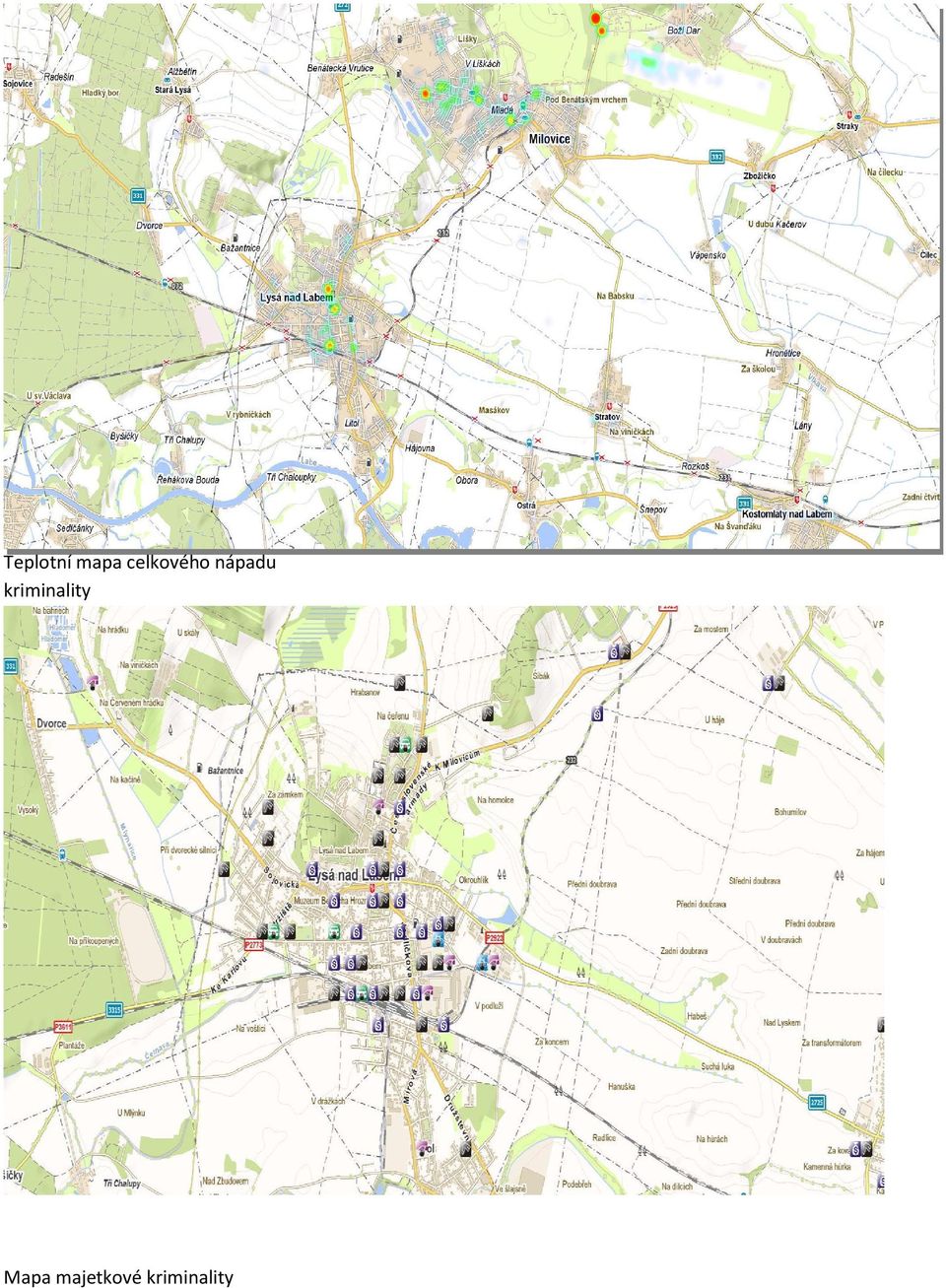 kriminality Mapa