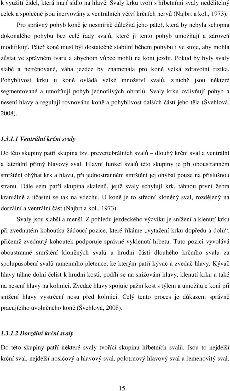 Páteř koně musí být dostatečně stabilní během pohybu i ve stoje, aby mohla zůstat ve správném tvaru a abychom vůbec mohli na koni jezdit.