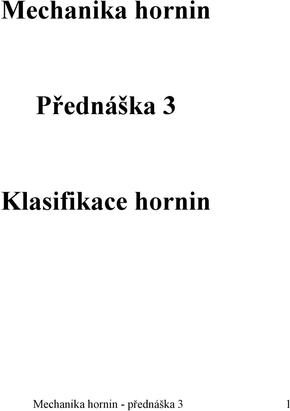 Klasifikace hornin 