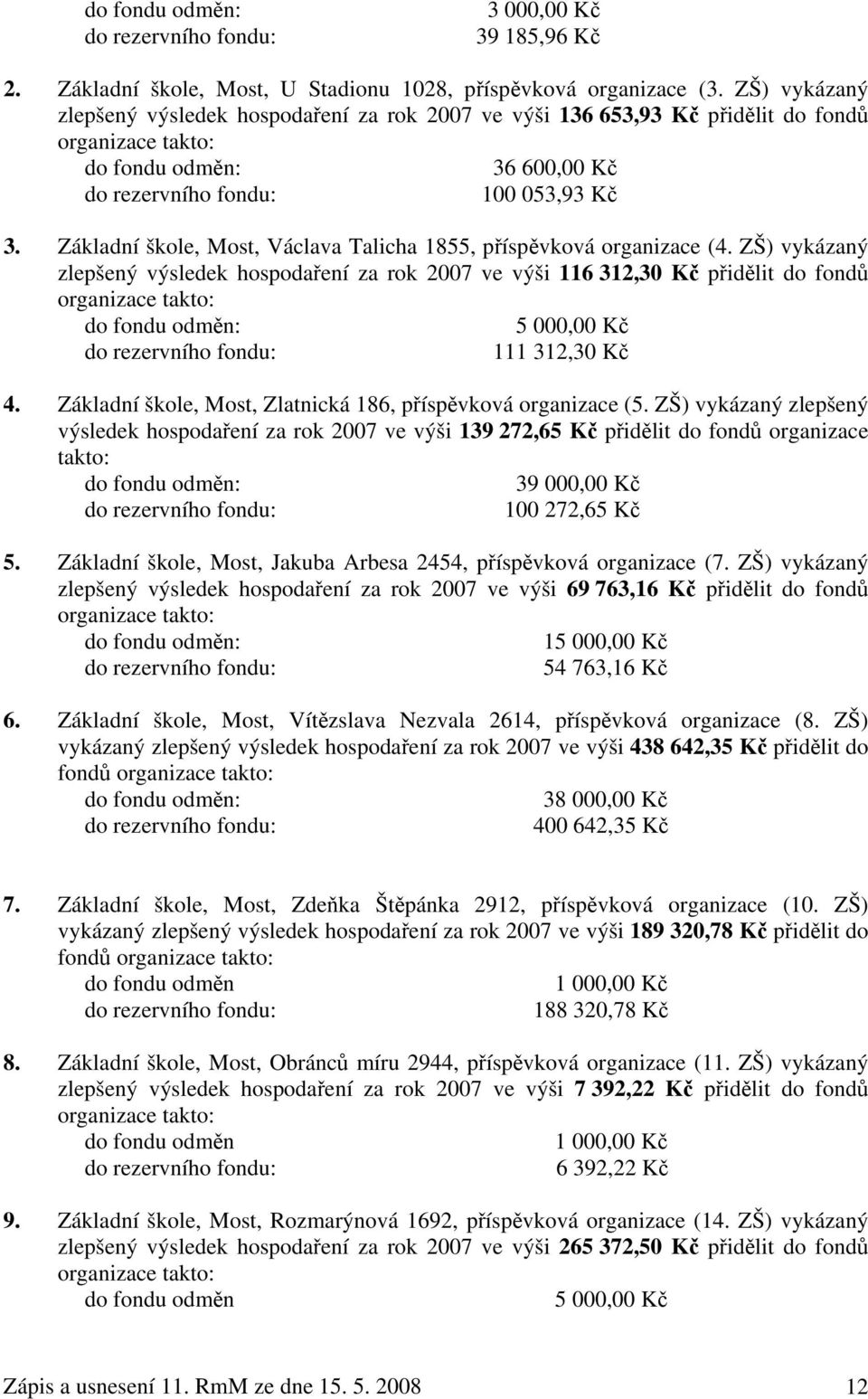 Základní škole, Most, Václava Talicha 1855, příspěvková organizace (4.