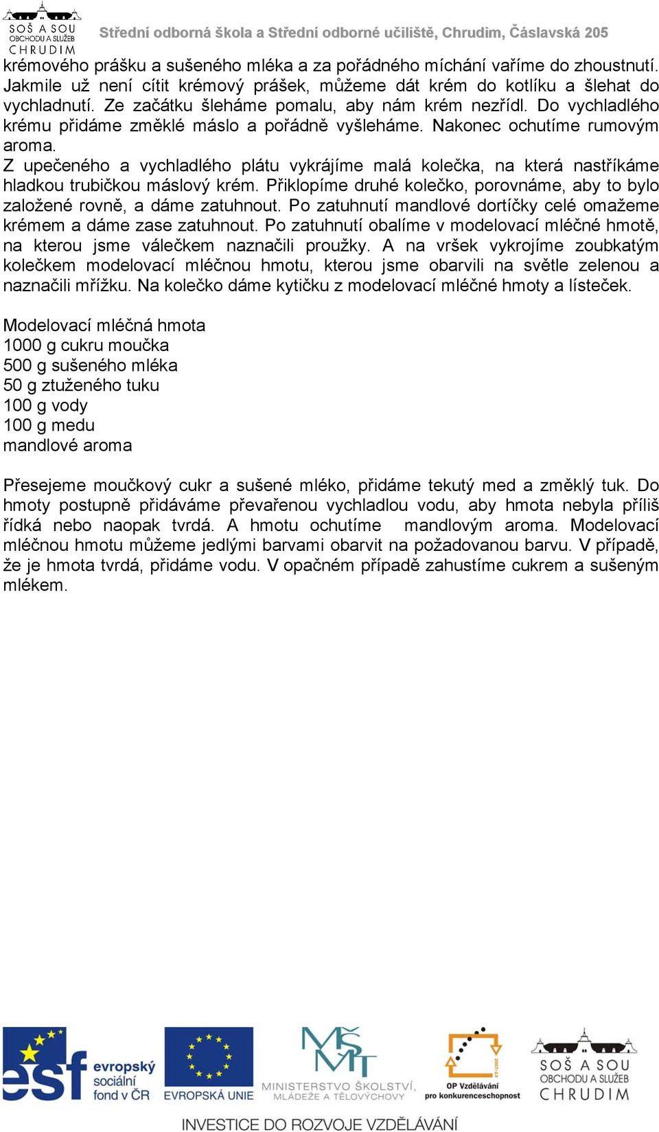 Z upečeného a vychladlého plátu vykrájíme malá kolečka, na která nastříkáme hladkou trubičkou máslový krém. Přiklopíme druhé kolečko, porovnáme, aby to bylo založené rovně, a dáme zatuhnout.