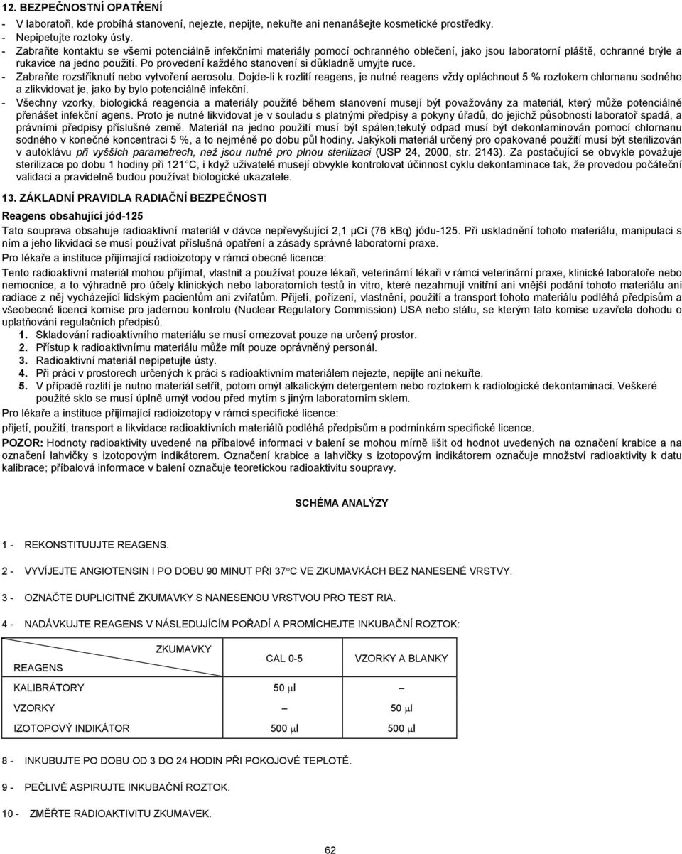 Po provedení každého stanovení si důkladně umyjte ruce. - Zabraňte rozstříknutí nebo vytvoření aerosolu.