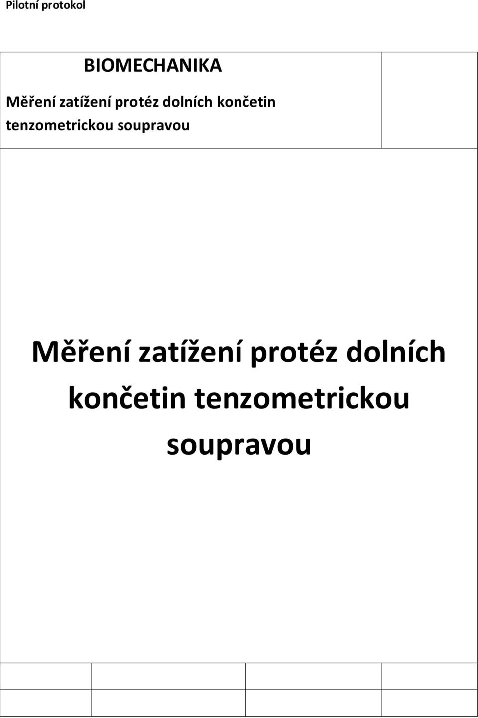 tenzometrickou soupravou Měření 