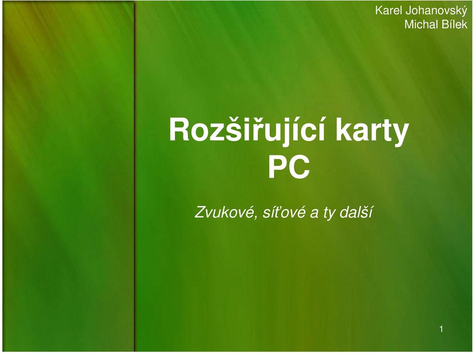 Rozšiřující karty