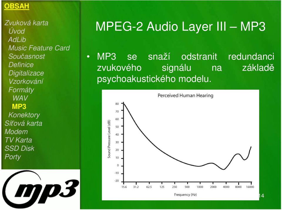 MP3 se snaží odstranit redundanci zvukového