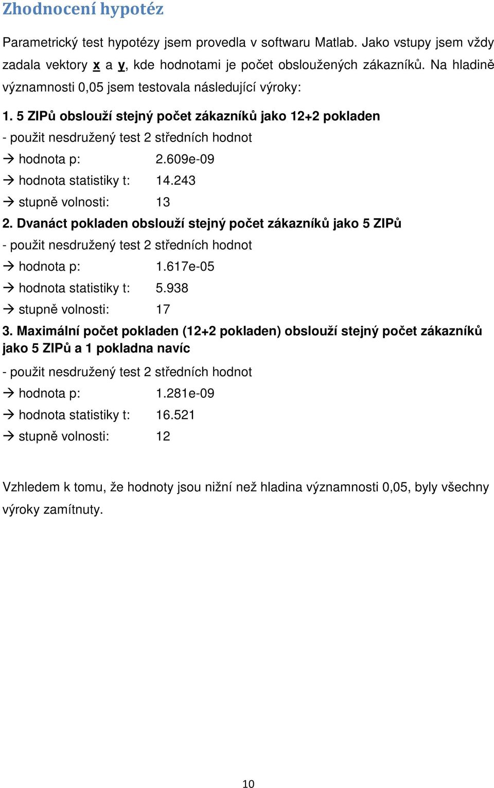 609e-09 hodnota statistiky t: 14.243 stupně volnosti: 13 2. Dvanáct pokladen obslouží stejný počet zákazníků jako 5 ZIPů - použit nesdružený test 2 středních hodnot hodnota p: 1.