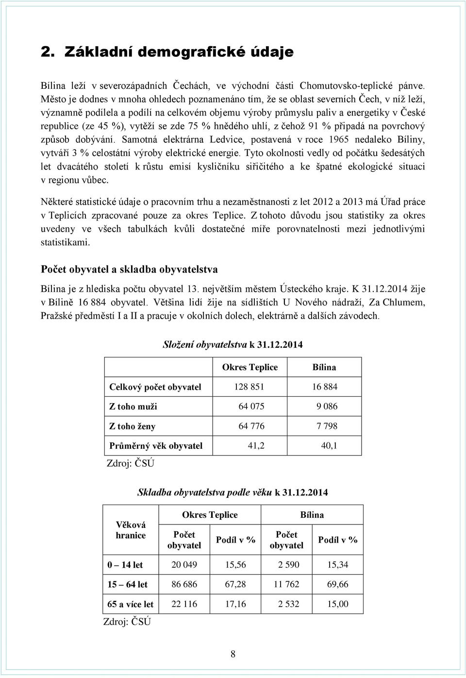 %), vytěží se zde 75 % hnědého uhlí, z čehož 91 % připadá na povrchový způsob dobývání.