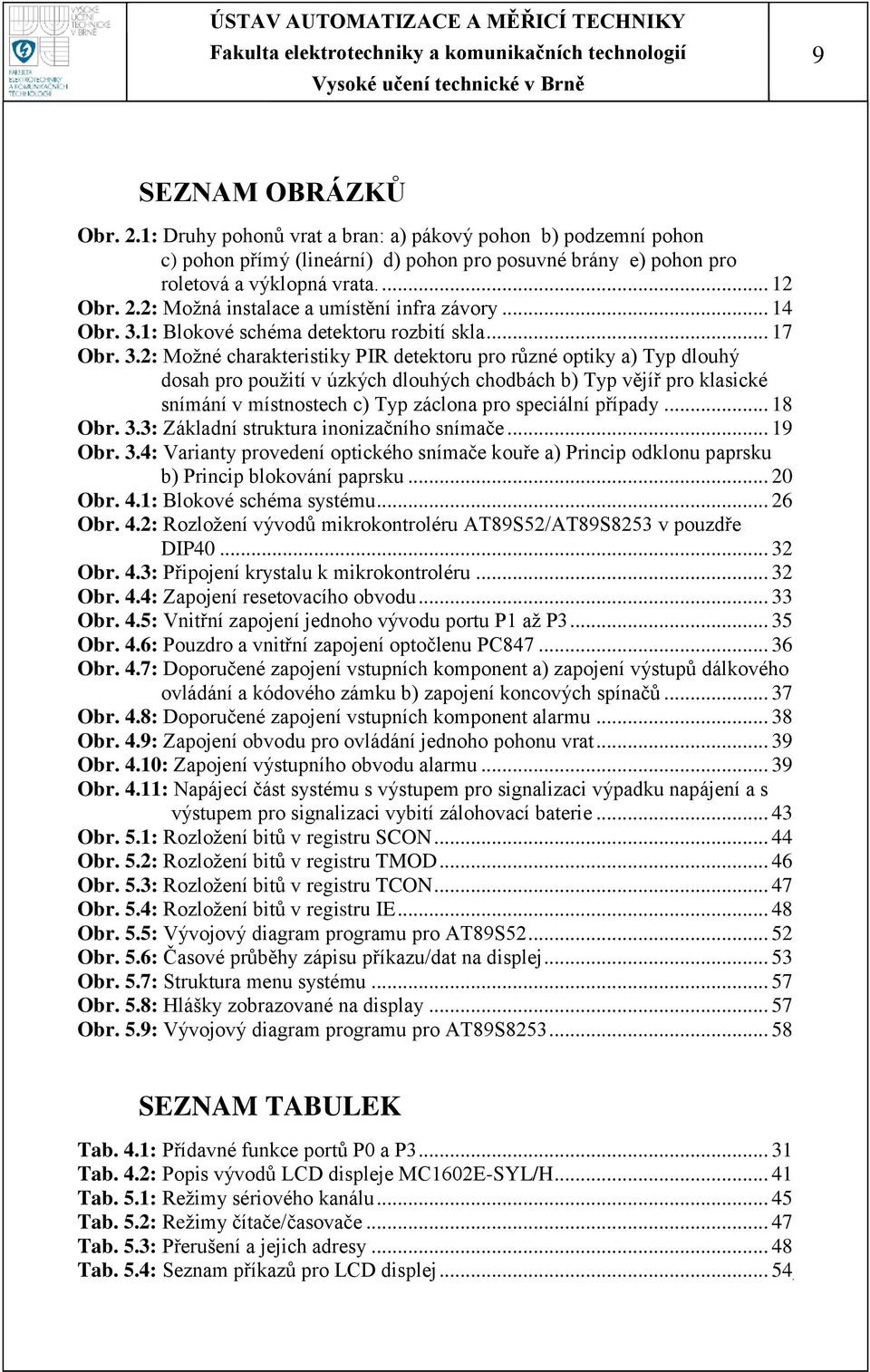 1: Blokové schéma detektoru rozbití skla... 17 Obr. 3.