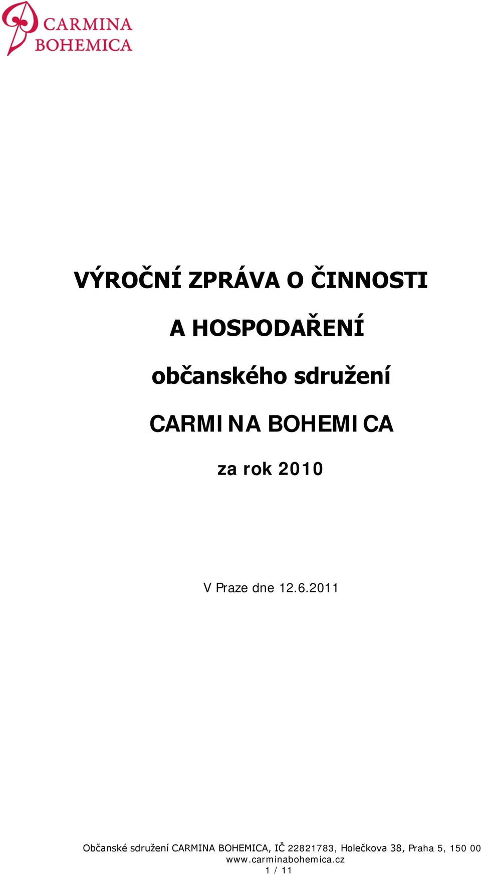 sdružení CARMINA BOHEMICA za