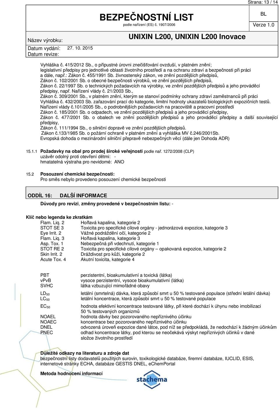 455/1991 Sb. živnostenský zákon, ve znění pozdějších předpisů, Zákon č. 102/2001 Sb. o obecné bezpečnosti výrobků, ve znění pozdějších předpisů, Zákon č. 22/1997 Sb.