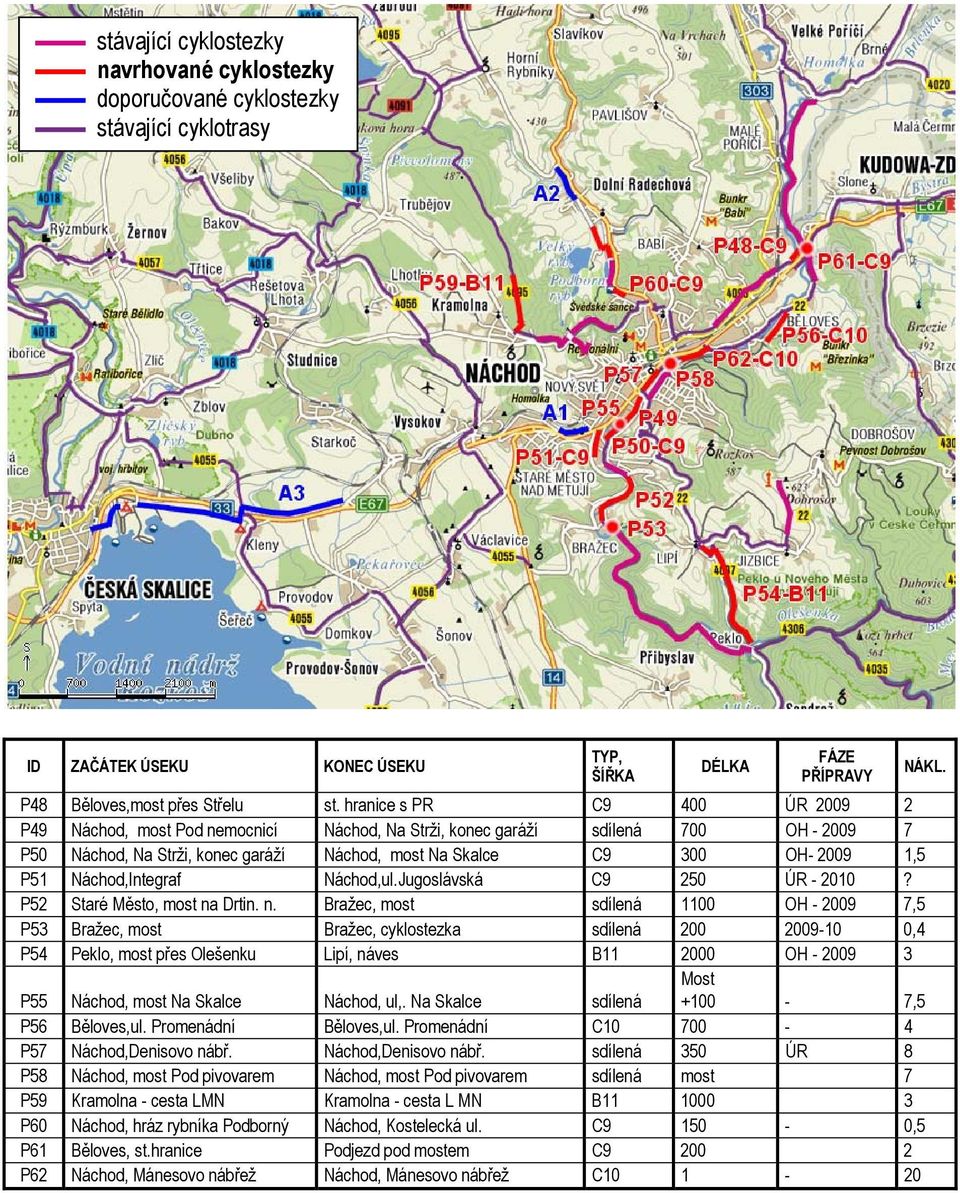 Náchod,Integraf Náchod,ul.Jugoslávská C9 250 ÚR - 2010? P52 Staré Město, most na