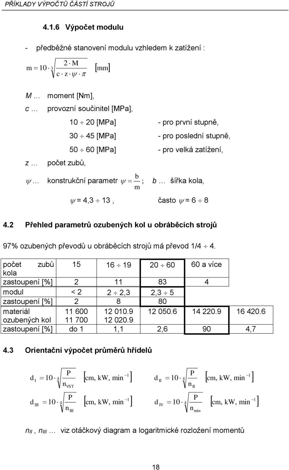 Přhld pmtů oubých kol u obáběcích stojů 97% oubých přvodů u obáběcích stojů má přvod /.