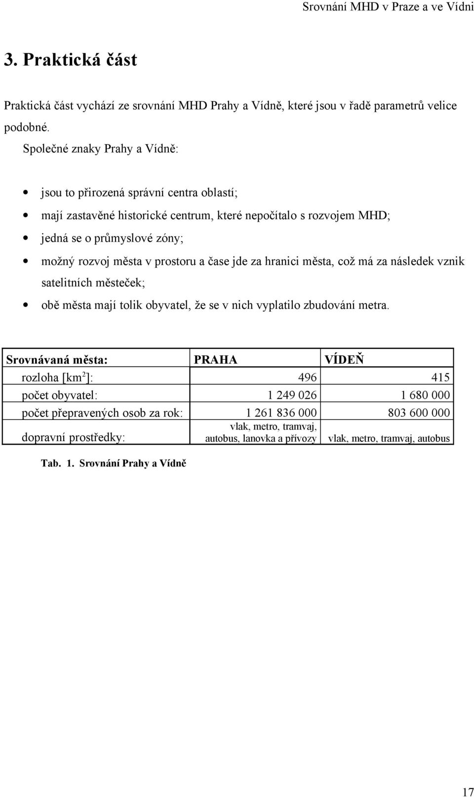 města v prostoru a čase jde za hranici města, což má za následek vznik satelitních městeček; obě města mají tolik obyvatel, že se v nich vyplatilo zbudování metra.